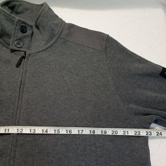 Ben Sherman Heritage Sweaters Charcoal Gray Zip Up Men Warm Layer Coat Sz L - Picture 10 of 11